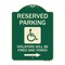 Signmission Reserved Parking Violators Will Fined and Towed Heavy-Gauge Aluminum Sign, 24" x 18", G-1824-22997 A-DES-G-1824-22997 - alternate 1